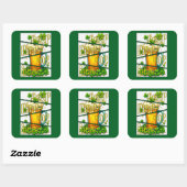Irish Beer Mug St Patrick’s Day Shirt Autocolante スクエアシール (シート)