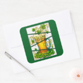 Irish Beer Mug St Patrick’s Day Shirt Autocolante スクエアシール (封筒)