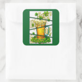 Irish Beer Mug St Patrick’s Day Shirt Autocolante スクエアシール (バッグ)