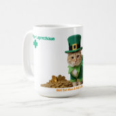 Irish Best Cat Mom in the World コーヒーマグカップ (正面左)