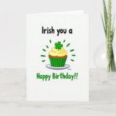 Irish Birthday Cupcake Card カード (正面)