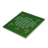 Irish Blessing and Shamrocks Dark Green タイル (側面)