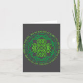 Irish Blessing Celtic Knot &amp; 4-leaf Clover Luc カード (正面)