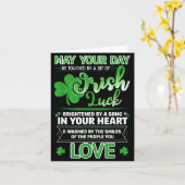 Irish Blessing Lucky Quotes Sayings St. Patrick's カード (黄色い花)