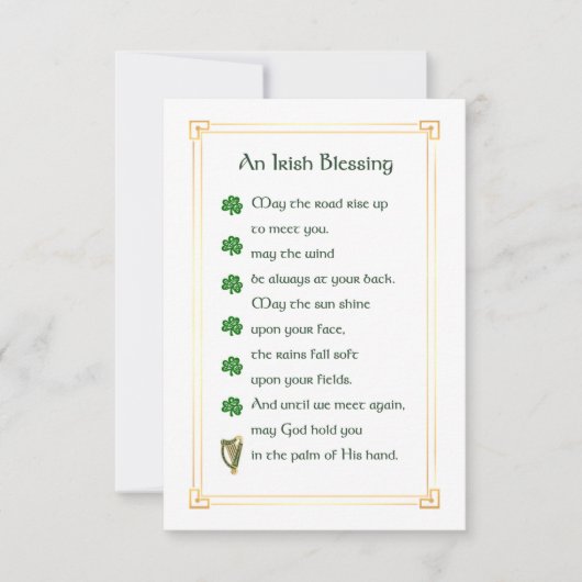 Irish Blessing Memorial Card (正面)