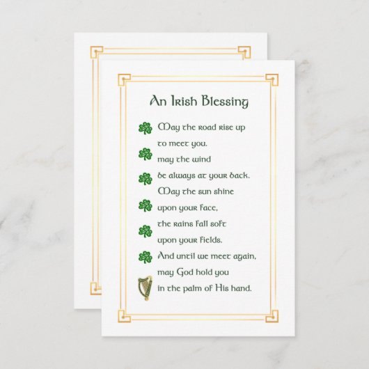 Irish Blessing Memorial Card (正面/裏面)