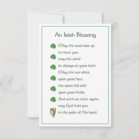 Irish Blessing Memorial Card (正面)