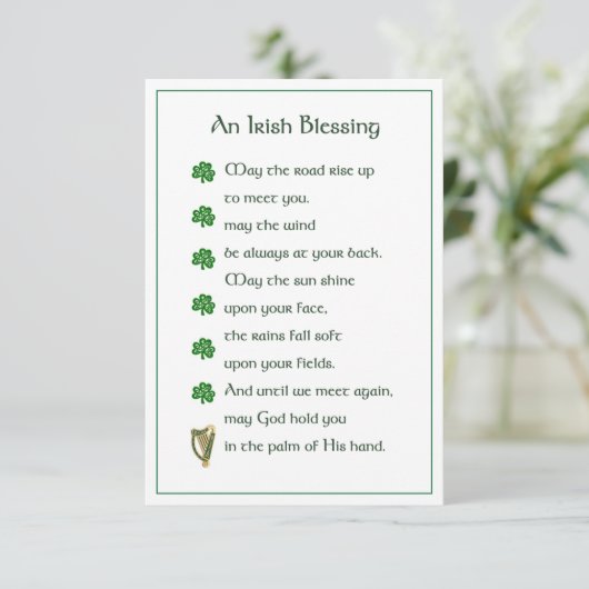 Irish Blessing Memorial Card (スタンド正面)