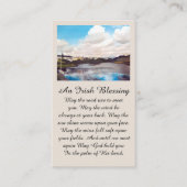 Irish Blessing Memorial in Blues Yellows Greens  名刺 (正面)