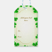 Irish blessings and shamrocks are symbols of luck ギフトタグ (裏面)