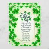 Irish blessings and shamrocks are symbols of luck シーズンカード (正面/裏面)