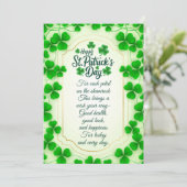 Irish blessings and shamrocks are symbols of luck シーズンカード (スタンド正面)