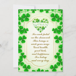 Irish blessings and shamrocks are symbols of luck シーズンカード