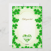 Irish blessings and shamrocks are symbols of luck シーズンカード (裏面)