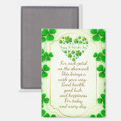 Irish blessings and shamrocks are symbols of luck マグネット (正面/裏面)