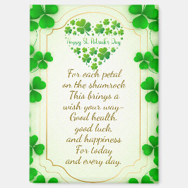 Irish blessings and shamrocks are symbols of luck マグネット