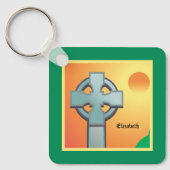 Irish Blessings Cross Personalized キーホルダー (正面)