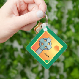 Irish Blessings Cross Personalized キーホルダー