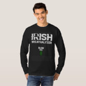 Irish Breathalyzer blow here  Adult St Patricks Da Tシャツ (正面フル)