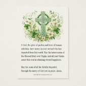 Irish Celtic Cross Floral Funeral Memorial Prayer (正面)
