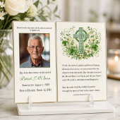 Irish Celtic Cross Floral Funeral Memorial Prayer