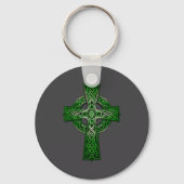 Irish Celtic Cross Knot Christian Holy Trinity Sco キーホルダー (正面)