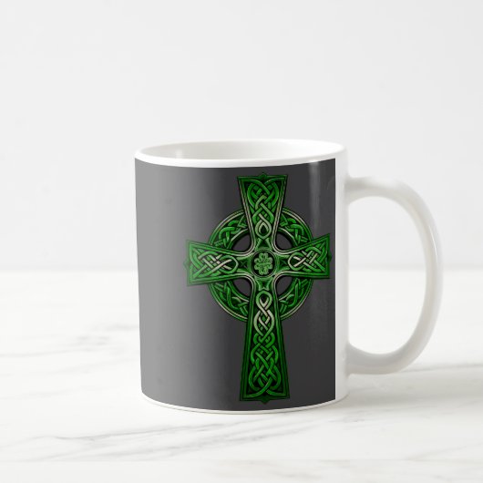 Irish Celtic Cross Knot Christian Holy Trinity Sco コーヒーマグカップ (右)