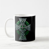 Irish Celtic Cross Knot Christian Holy Trinity Sco コーヒーマグカップ (左)