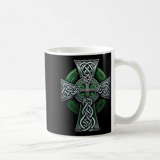 Irish Celtic Cross Knot Christian Holy Trinity Sco コーヒーマグカップ (右)