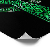 Irish Celtic Cross Knot Christian Holy Trinity Sco ポスター (角)