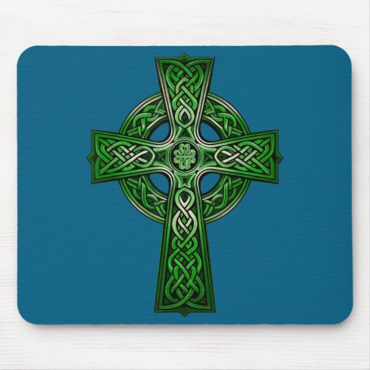 Irish Celtic Cross Knot Christian Holy Trinity Sco マウスパッド (正面)
