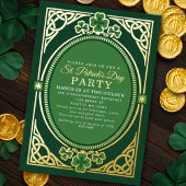 Irish Celtic St. Patrick's Day Party 箔招待状