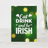 Irish Cheer Glitter Texture Card カード (正面)
