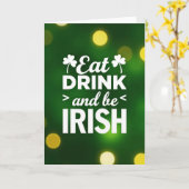 Irish Cheer Glitter Texture Card カード (黄色い花)