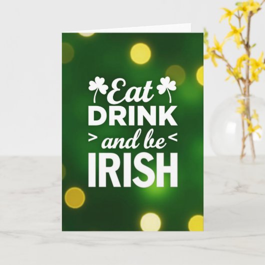 Irish Cheer Glitter Texture Card カード (黄色い花)