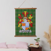 Irish Chichester Coat of Arms Family Crest 吊り下げ型タペストリー (寝室)