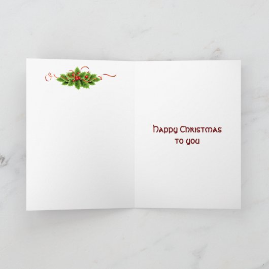 Irish Christmas Blessing Personalized Card サンキューカード (内部)