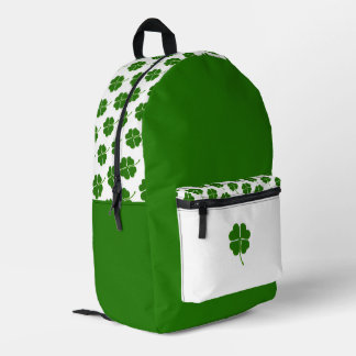 Irish Clover Pattern Backpack プリントバックパック