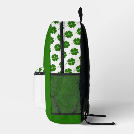 Irish Clover Pattern Backpack プリントバックパック (右)