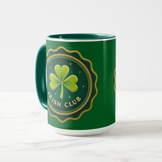 Irish Club St Patrick’s Day Shirt – caneca マグカップ (正面左)