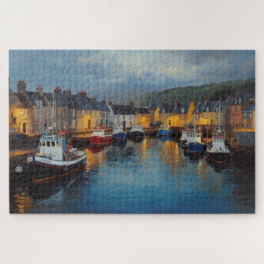 Irish Coastal Harbor Town Jigsaw Puzzle ジグソーパズル (横)