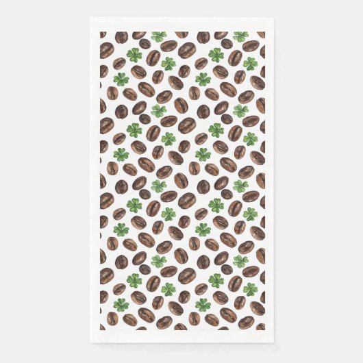Irish Coffee Beans and Shamrocks Funny Design (正面)