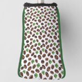 Irish Coffee Beans and Shamrocks Funny Design ゴルフヘッドカバー (回転90)