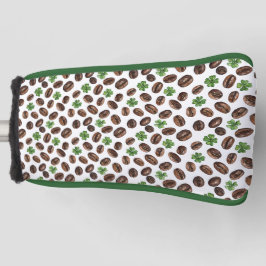 Irish Coffee Beans and Shamrocks Funny Design ゴルフヘッドカバー