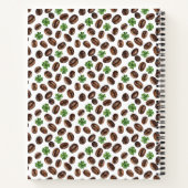 Irish Coffee Beans and Shamrocks Funny Design ノートブック (裏面)