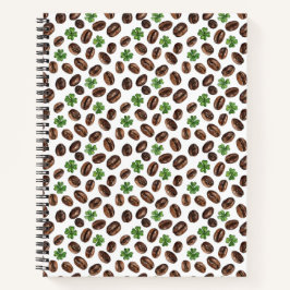 Irish Coffee Beans and Shamrocks Funny Design ノートブック