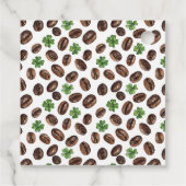 Irish Coffee Beans and Shamrocks Funny Design フェイバータグ (裏面)