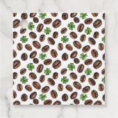 Irish Coffee Beans and Shamrocks Funny Design フェイバータグ (正面)