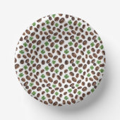 Irish Coffee Beans and Shamrocks Funny Design ペーパーボウル (正面)