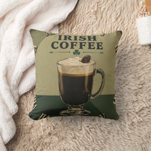 Irish Coffee Celtic Pub Decor クッション (ブランケット)